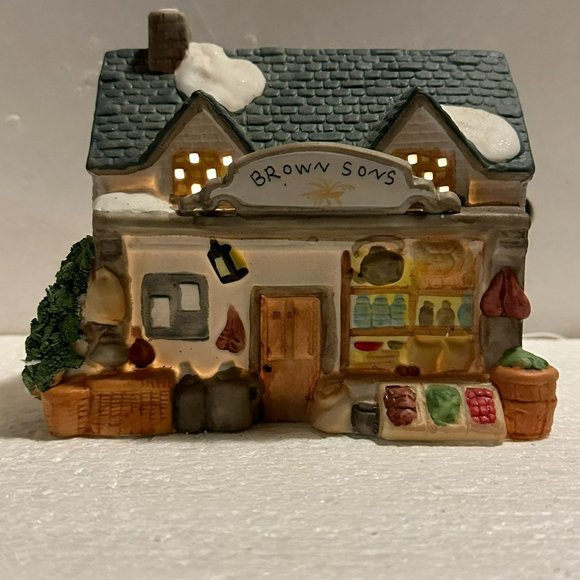 Lemax Dickensvale Brown & Son's Christmas Village Lighted Building from 1991 - Picture 4 of 11